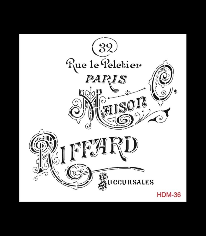 HDM36 Cadence Home Dekor Stencil 25x25