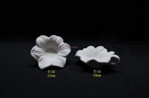 Seramik Kulplu Yaprak Tabak 13cm T-14