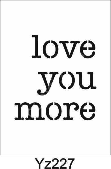 Yazı Desenler Stencil Şablon (20x20) YZ-227