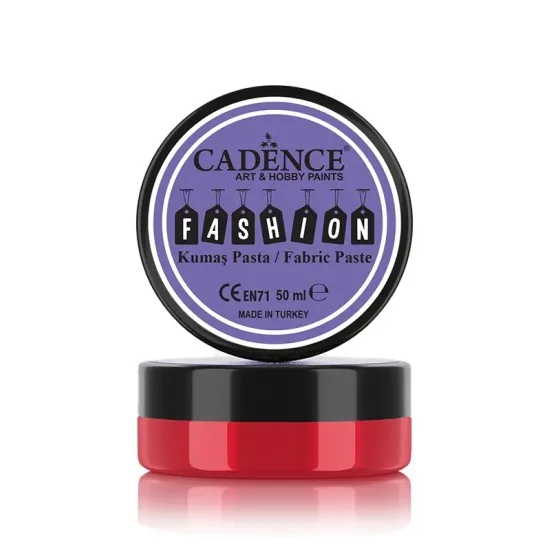 Cadence Opak Kumaş Rölyef Pasta FP-04 Crimson Kırmızı 50ml