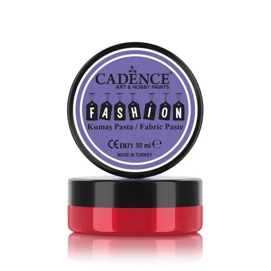Cadence Opak Kumaş Rölyef Pasta FP-04 Crimson Kırmızı 50ml