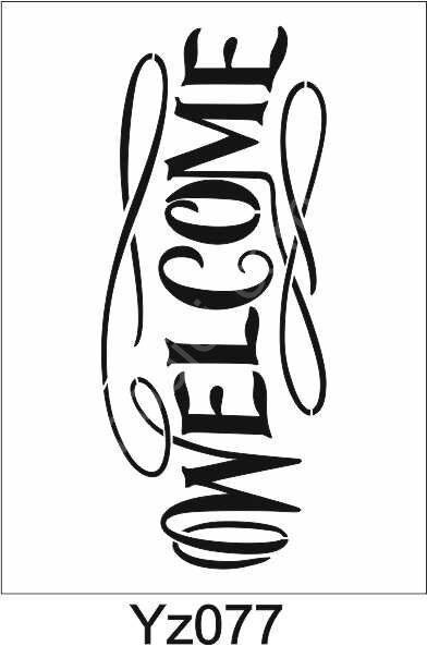 Yazı Desenler Stencil Şablon (15x30) YZ-077