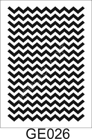 Geometrik Desenler Stencil Şablon (25x25) GE-026