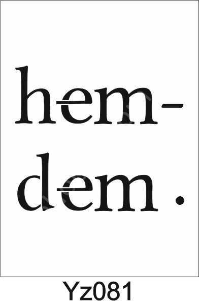 Yazı Desenler Stencil Şablon (20x20) YZ-081