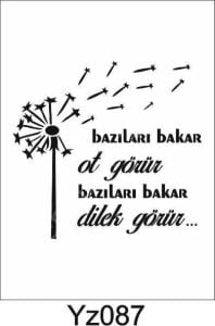 Yazı Desenler Stencil Şablon (25x25) YZ-087