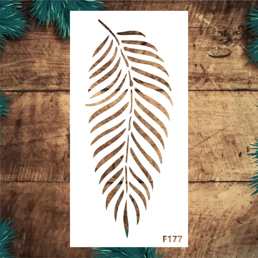 Çiçek Desen Stencil Şablon (15x30) F-177