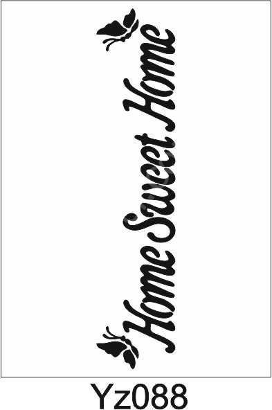 Yazı Desenler Stencil Şablon (15x30) YZ-088