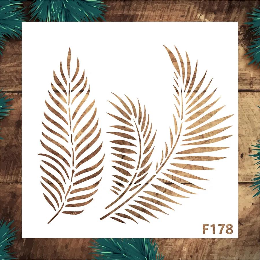 Çiçek Desen Stencil Şablon (25x25) F-178