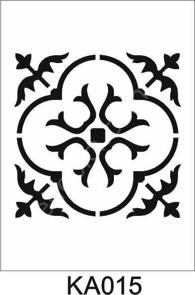 Kare ve Fayans Desenler Stencil Şablon (20x20) KA-015