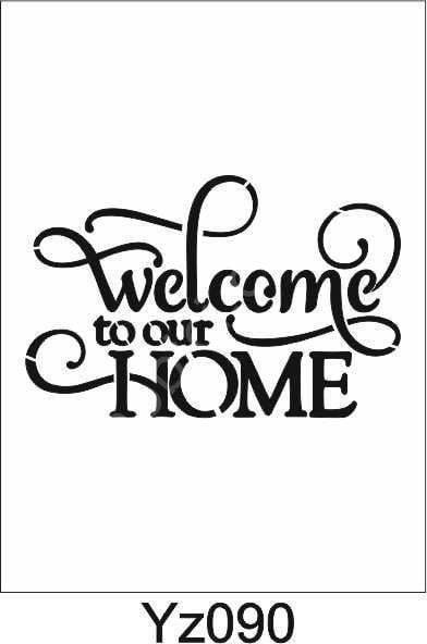 Yazı Desenler Stencil Şablon (21x30) YZ-090