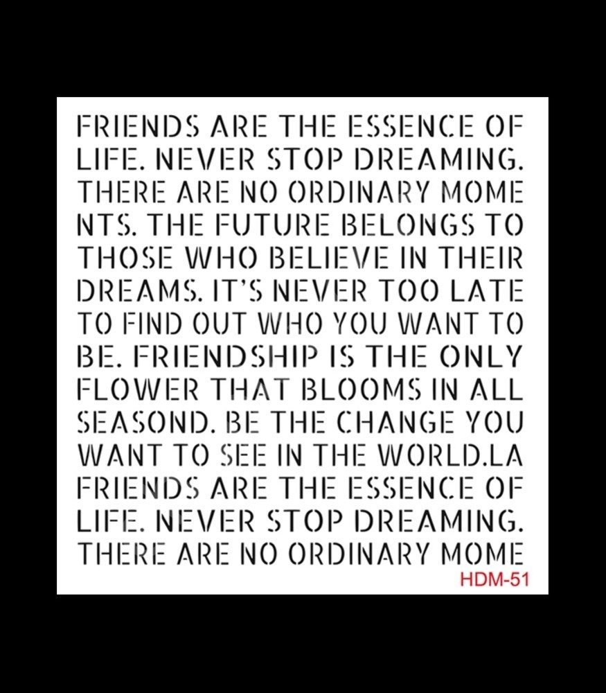 HDM51 Cadence Home Dekor Stencil 25x25