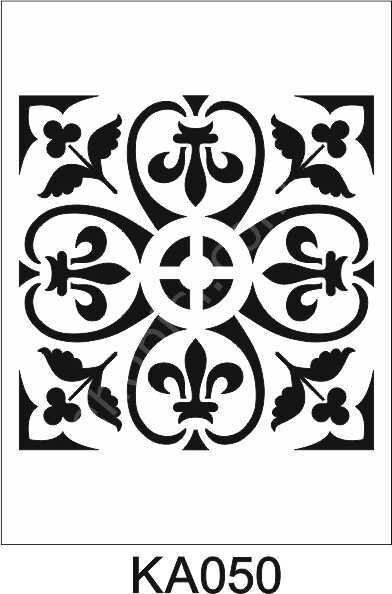 Kare ve Fayans Desenler Stencil Şablon (20x20) KA-050