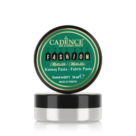Cadence Metalik Kumaş Rölyef Pasta FMP-01 İnci 50ml