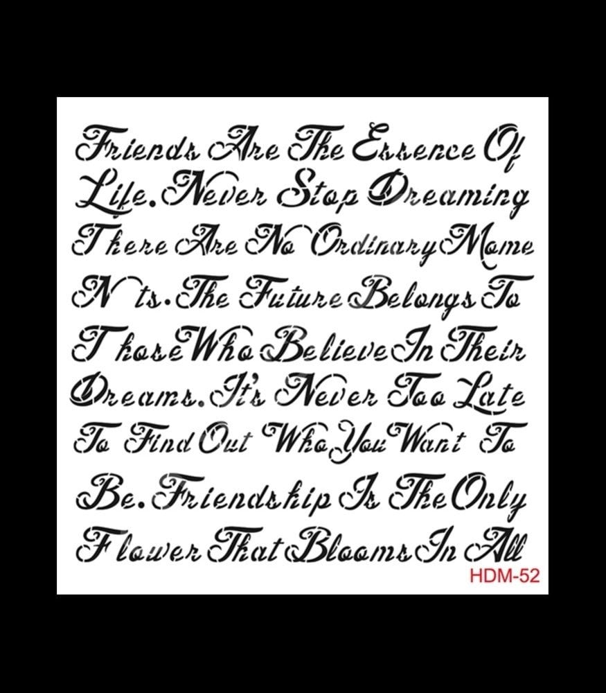 HDM52 Cadence Home Dekor Stencil 25x25