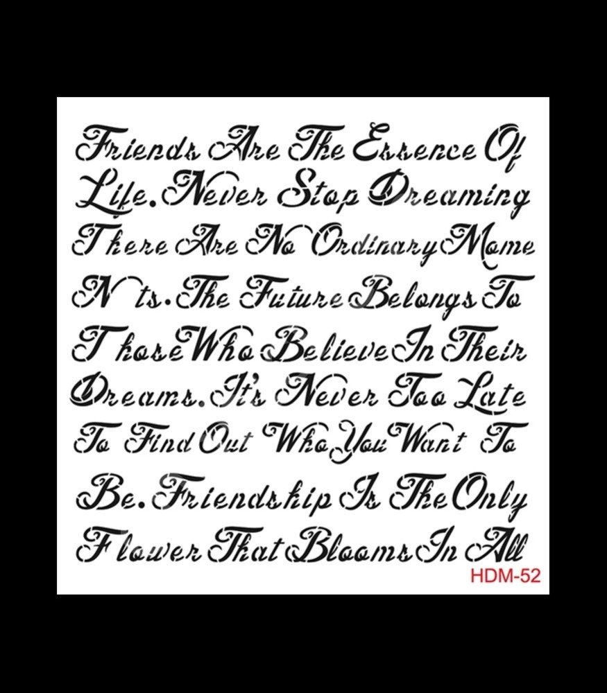 HDM52 Cadence Home Dekor Stencil 25x25