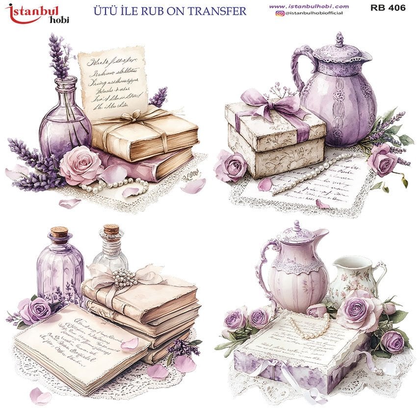 Ütü ile Rub On Transfer Kağıdı 30x30cm RB-406