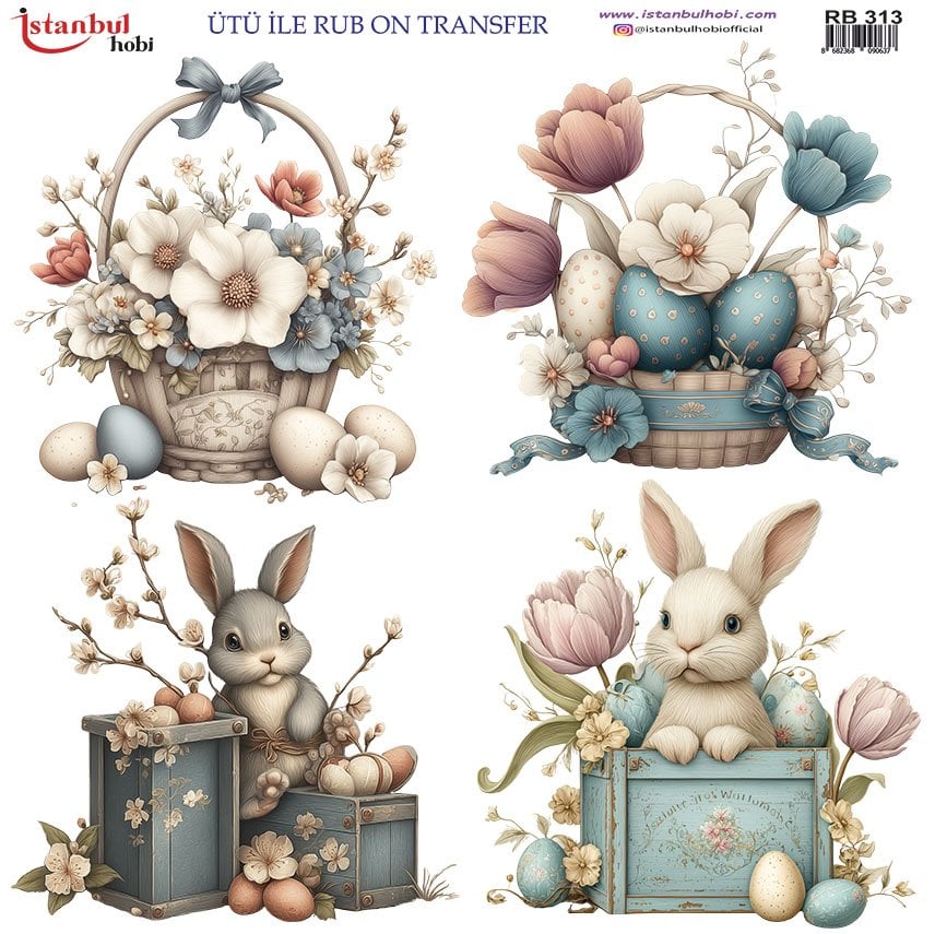 Ütü ile Rub On Transfer Kağıdı 30x30cm RB-313