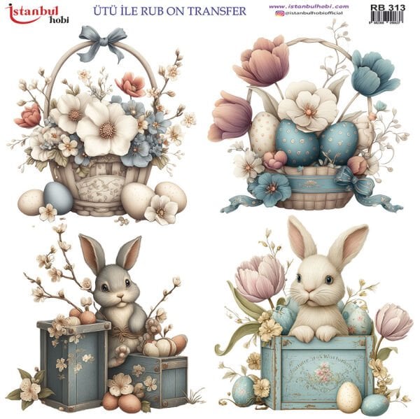 Ütü ile Rub On Transfer Kağıdı 30x30cm RB-313