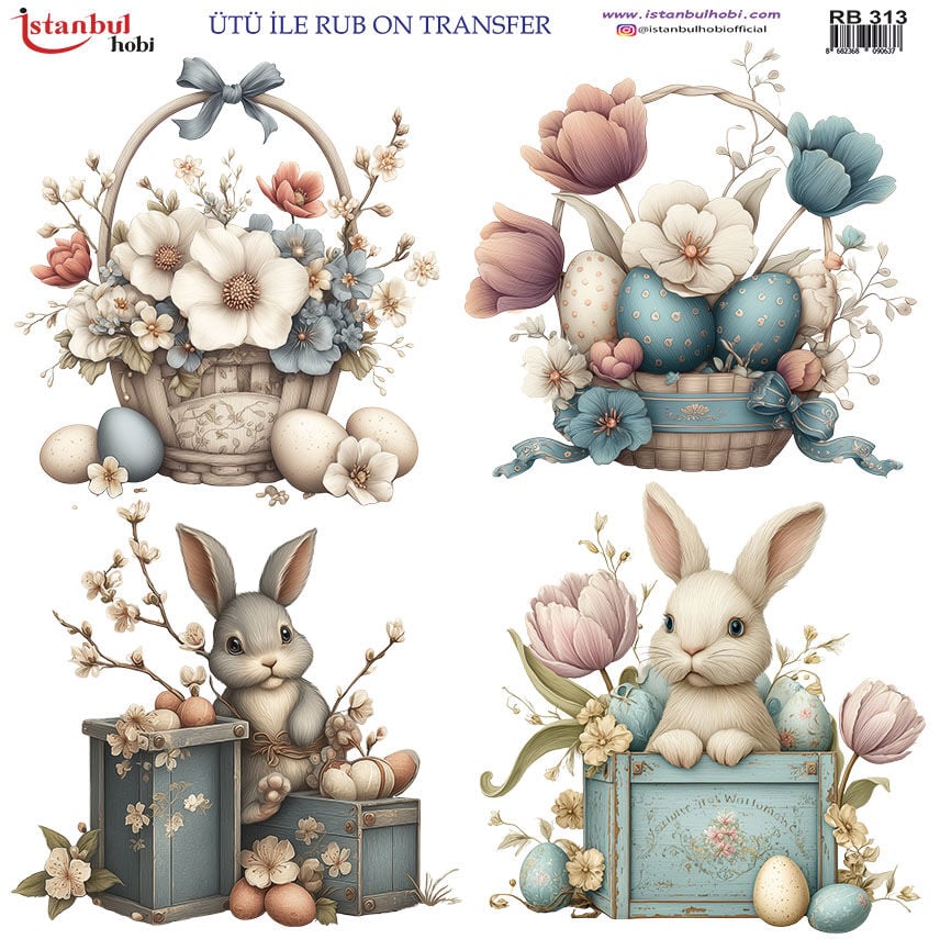 Ütü ile Rub On Transfer Kağıdı 30x30cm RB-313