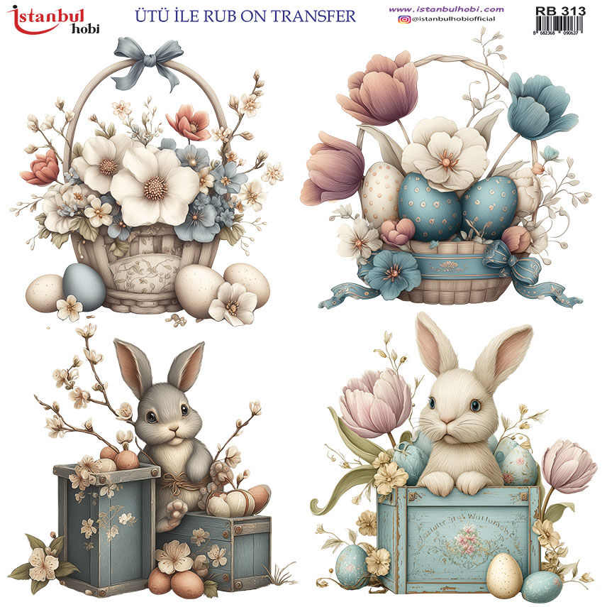 Ütü ile Rub On Transfer Kağıdı 30x30cm RB-313
