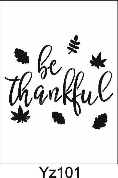 Yazı Desenler Stencil Şablon (25x25) YZ-101