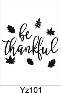 Yazı Desenler Stencil Şablon (25x25) YZ-101