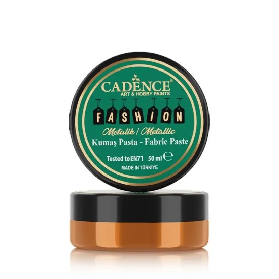 Cadence Metalik Kumaş Rölyef Pasta FMP-04 Turuncu 50ml