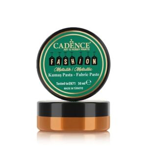 Cadence Metalik Kumaş Rölyef Pasta FMP-04 Turuncu 50ml