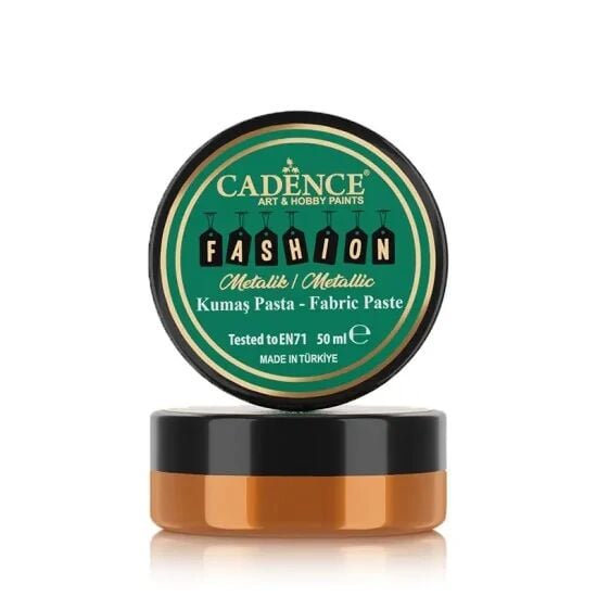 Cadence Metalik Kumaş Rölyef Pasta FMP-04 Turuncu 50ml