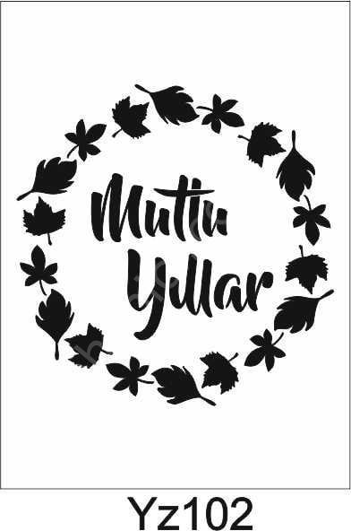 Yazı Desenler Stencil Şablon (25x25) YZ-102