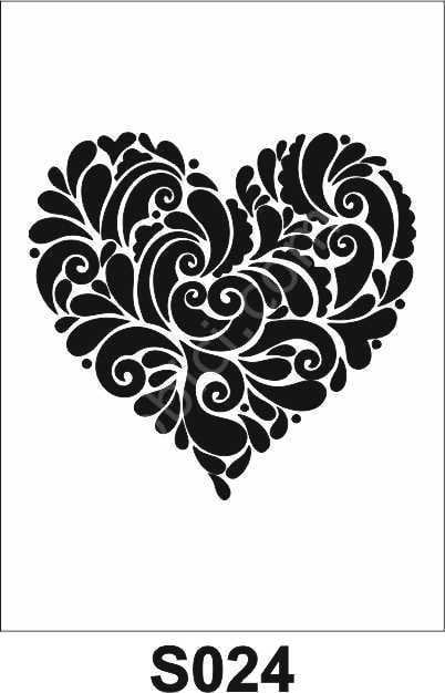 Diğer Karışık Desenler Stencil Şablon (25x25) S-024