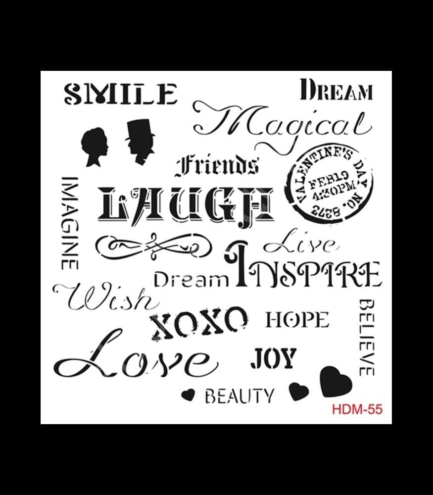 HDM55 Cadence Home Dekor Stencil 25x25