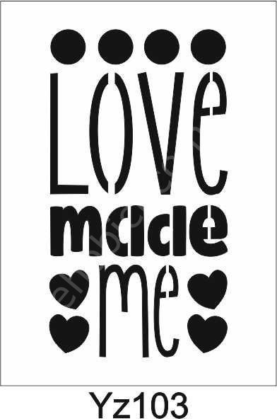 Yazı Desenler Stencil Şablon (21x30) YZ-103