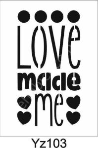 Yazı Desenler Stencil Şablon (21x30) YZ-103