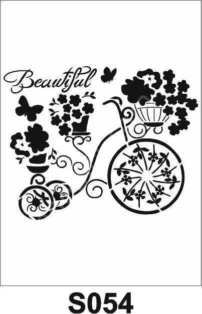 Diğer Karışık Desenler Stencil Şablon (25x25) S-054