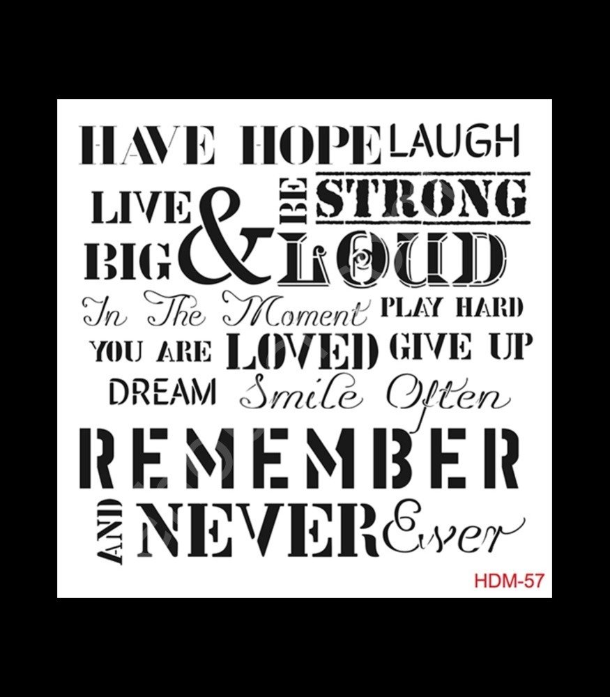 HDM57 Cadence Home Dekor Stencil 25x25