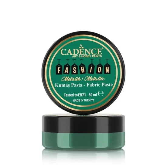 Cadence Metalik Kumaş Rölyef Pasta FMP-08 Yeşil 50ml