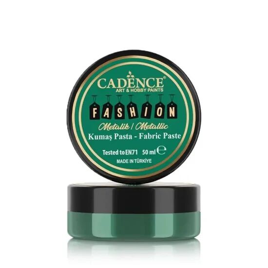 Cadence Metalik Kumaş Rölyef Pasta FMP-08 Yeşil 50ml
