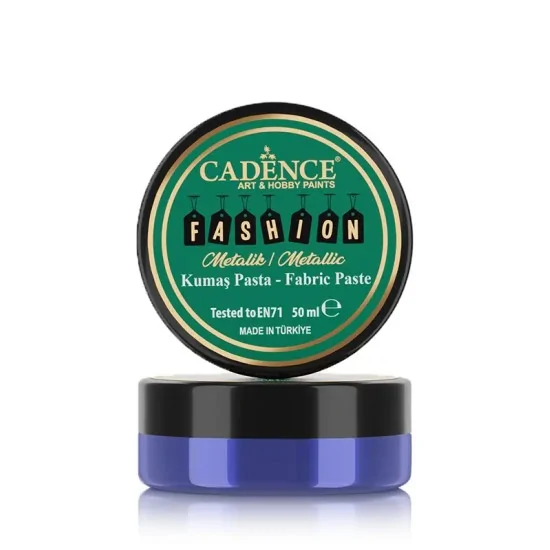 Cadence Metalik Kumaş Rölyef Pasta FMP-10 Sax Mavi 50ml