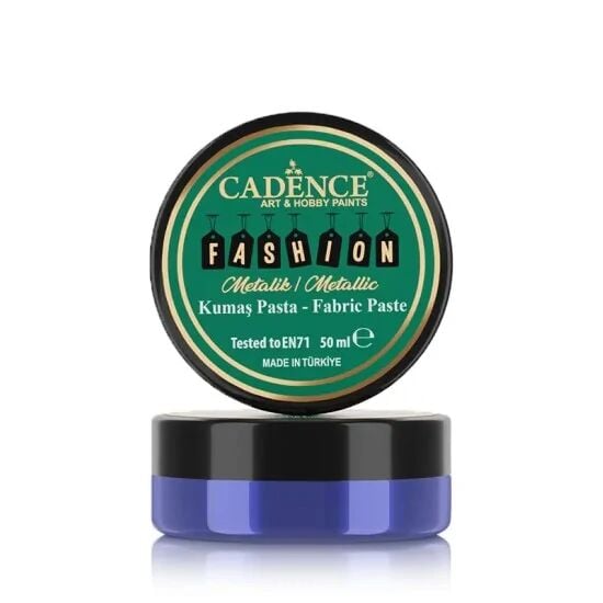 Cadence Metalik Kumaş Rölyef Pasta FMP-10 Sax Mavi 50ml