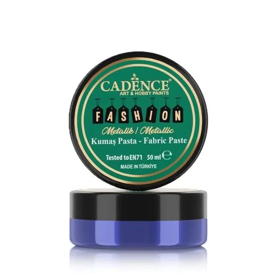 Cadence Metalik Kumaş Rölyef Pasta FMP-10 Sax Mavi 50ml