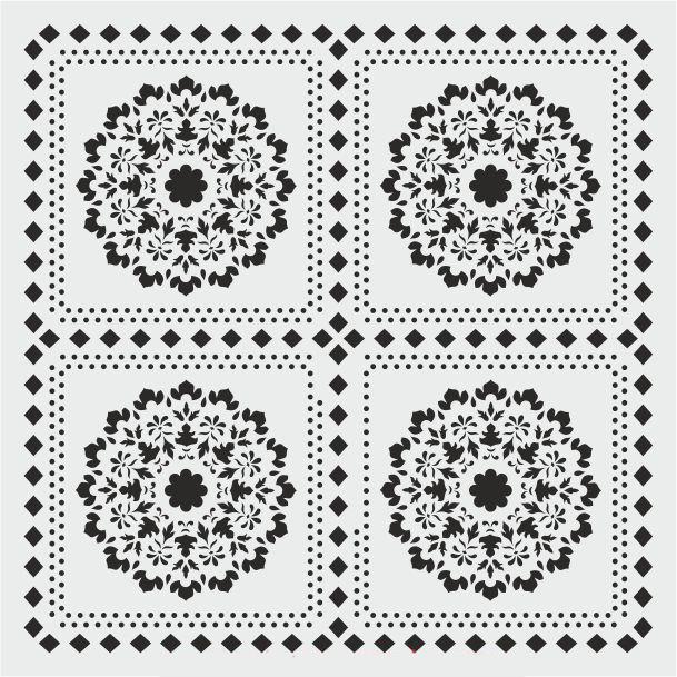 Duvar Dekor Stencil Şablon (50x50) HD-086