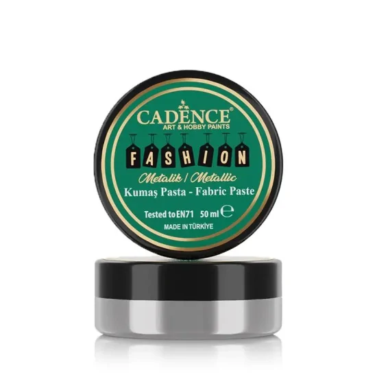 Cadence Metalik Kumaş Rölyef Pasta FMP-11 Gümüş 50ml