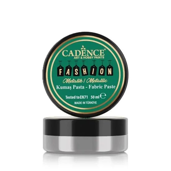 Cadence Metalik Kumaş Rölyef Pasta FMP-11 Gümüş 50ml