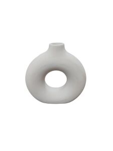 Seramik Yuvarlak Küçük Vazo 17x17cm