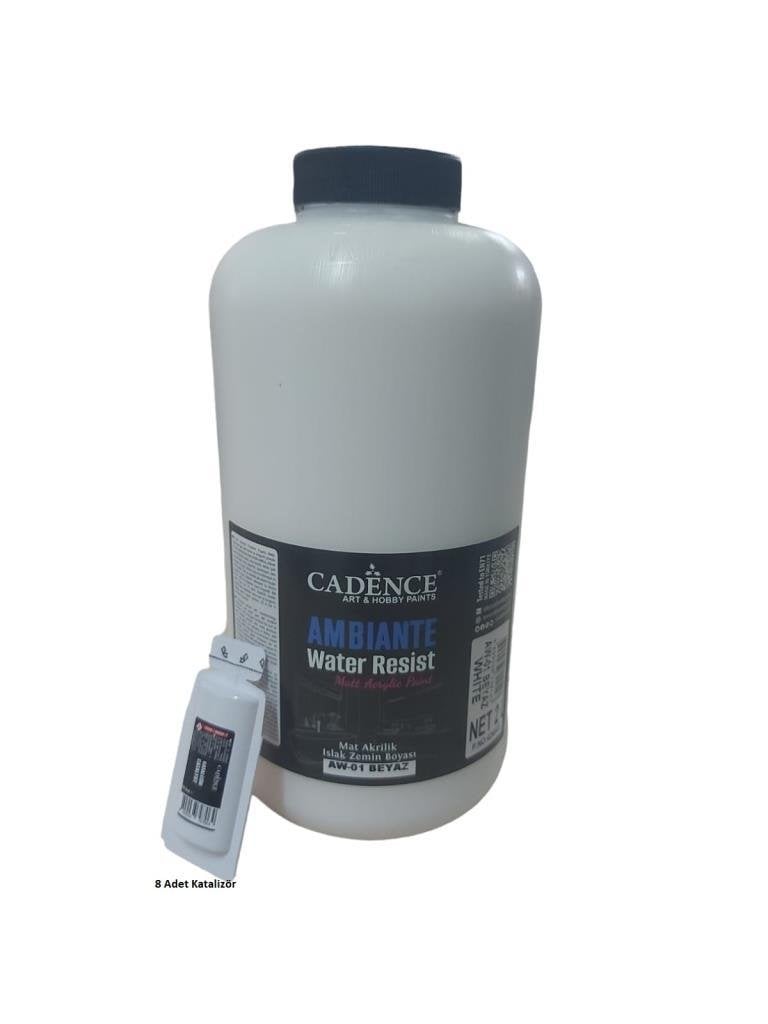 Cadence Ambiante Islak Zemin Boyası AW01 Beyaz 2000ML + Katalizör 80GR