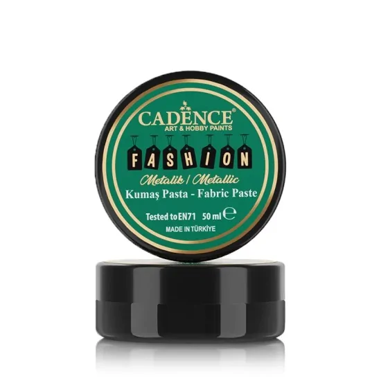 Cadence Metalik Kumaş Rölyef Pasta FMP-12 Siyah 50ml