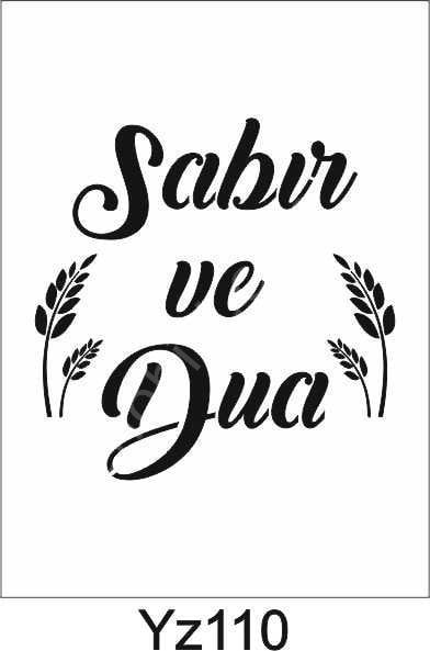 Yazı Desenler Stencil Şablon (25x25) YZ-110