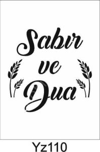Yazı Desenler Stencil Şablon (25x25) YZ-110