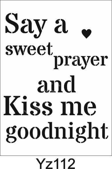 Yazı Desenler Stencil Şablon (21x30) YZ-112